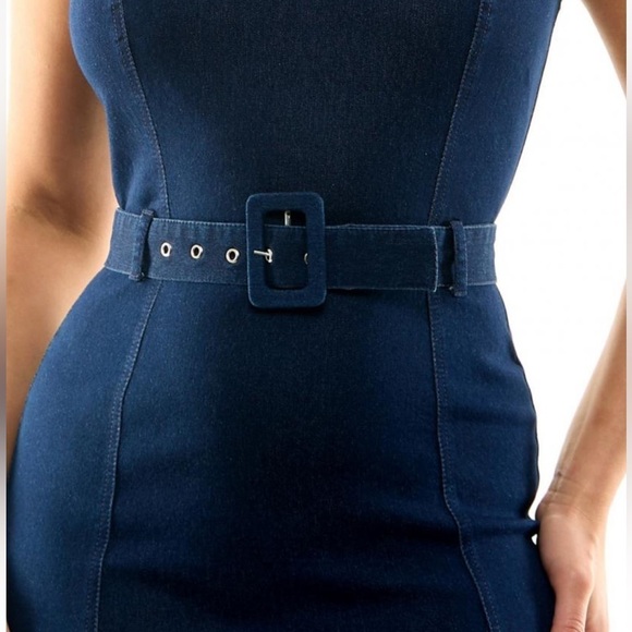 New Planet Gold Women's Short Short Sleeve Square Neck Dress S Day Blue - Picture 5 of 10